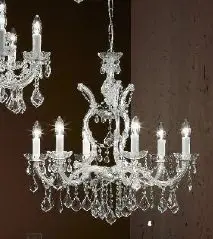 OR LU 2391/6 STŘÍBR Závěsné svítidlo 6x40W E14 stříbro/křišťál, průměr 70cm - ORION