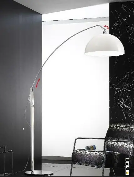 OR STL 12-1130/1 Stojací lampa 1x75W E27 satin, rozměry 174x214x90cm - ORION