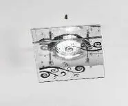 OR STR 10-420 Vestavné svítidlo 1x50W MR16 sklo dekor, 12x12cm, výška 3cm - ORION