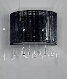 OR WA 2-1119/3 CHRO Nástěnné svítidlo 2x25W G9 černá barva, šířka 38 cm - ORION