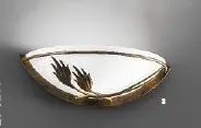 OR WA 2-1196/1 Nástěnné svítidlo 1x60W E14 antik/sklo, výška 9cm, šířka 27,5cm - ORION