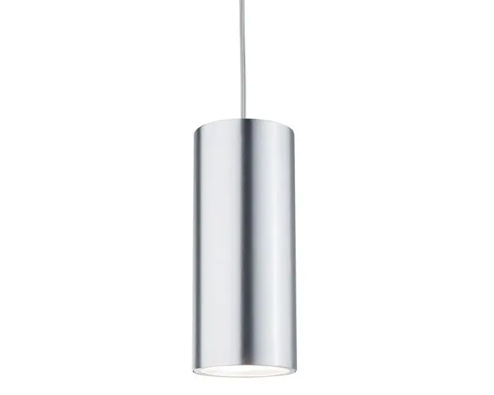 P 95177 VÝPRODEJ VZORKU Závěsné svítidlo URail LED 1x6W Barrel 230V matný chrom / elox.h - PAULMANN