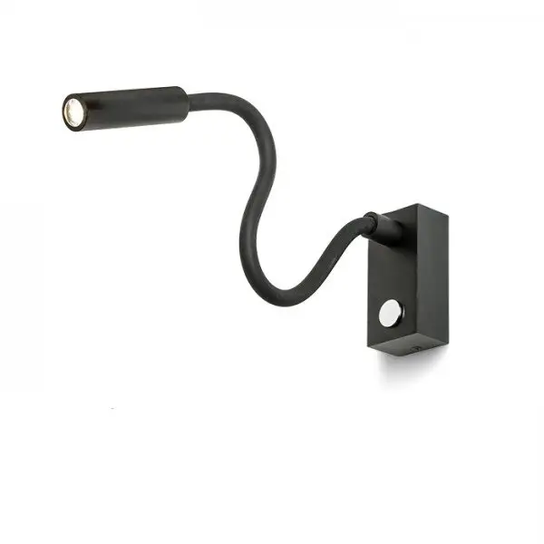 RED R10541 Svítidlo AIM na husím krku černá 230V LED 3W 45° 3000K, 180lm - RED - DESIGN RENDL