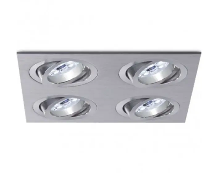 BPM 3015 Vestavné svítidlo Aluminio Plata, kartáčovaný hliník 4x50W, 12V - BPM
