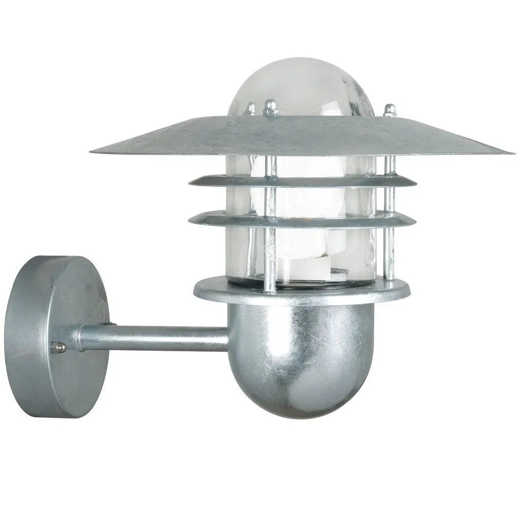 NOR 74481031 Venkovní nástěnné svítidlo Agger 1x60W E27 galvanizovaná čirá - NORDLUX