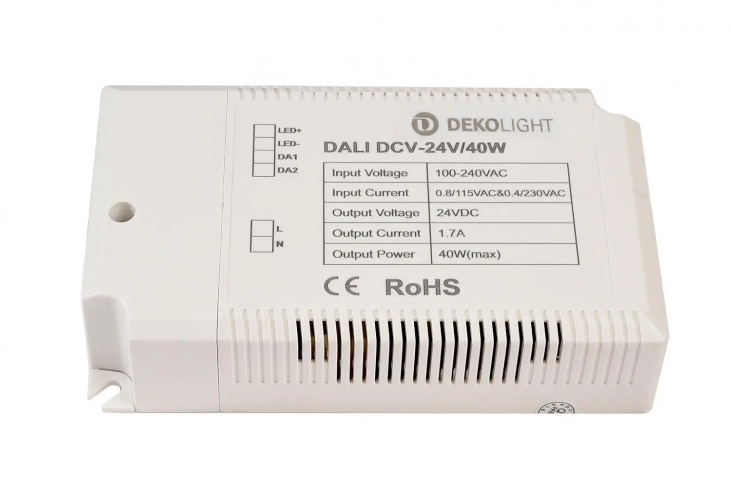 Deko-Light KapegoLED napájení DCV-24V/40W DALI konstantní napětí IP20 stmívatelné 24V DC 40,00 W 843278
