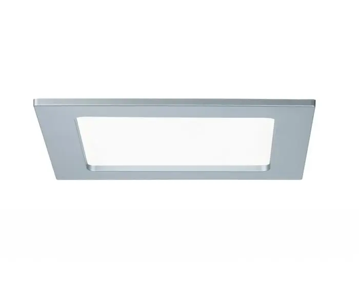 P 92077 Zápustný LED panel hranatý 12W 4000K matný chrom IP44 - PAULMANN