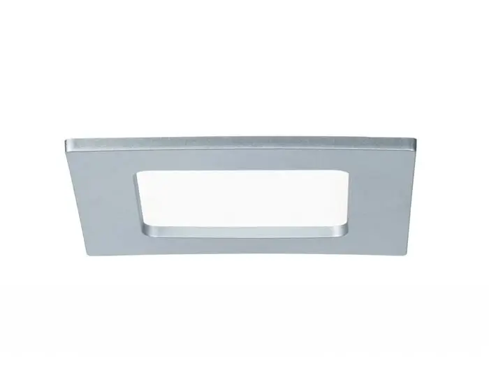 P 92076 Zápustný LED panel hranatý 6W 4000K matný chrom IP44 - PAULMANN