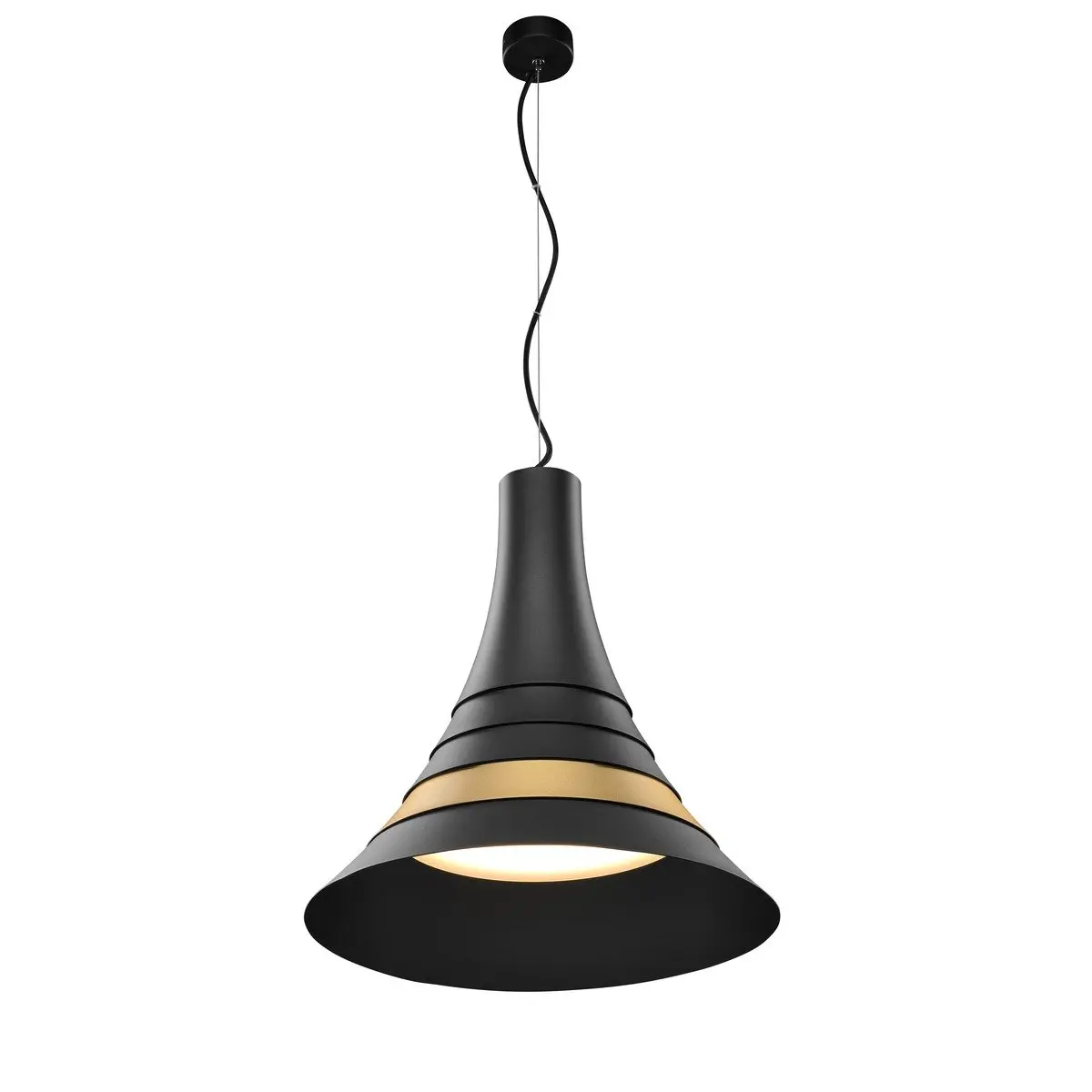BIG WHITE SLV BATO 45 PD LED vnitřní závěsné svítidlo, černá / mosaz, LED, 2700K 1001350