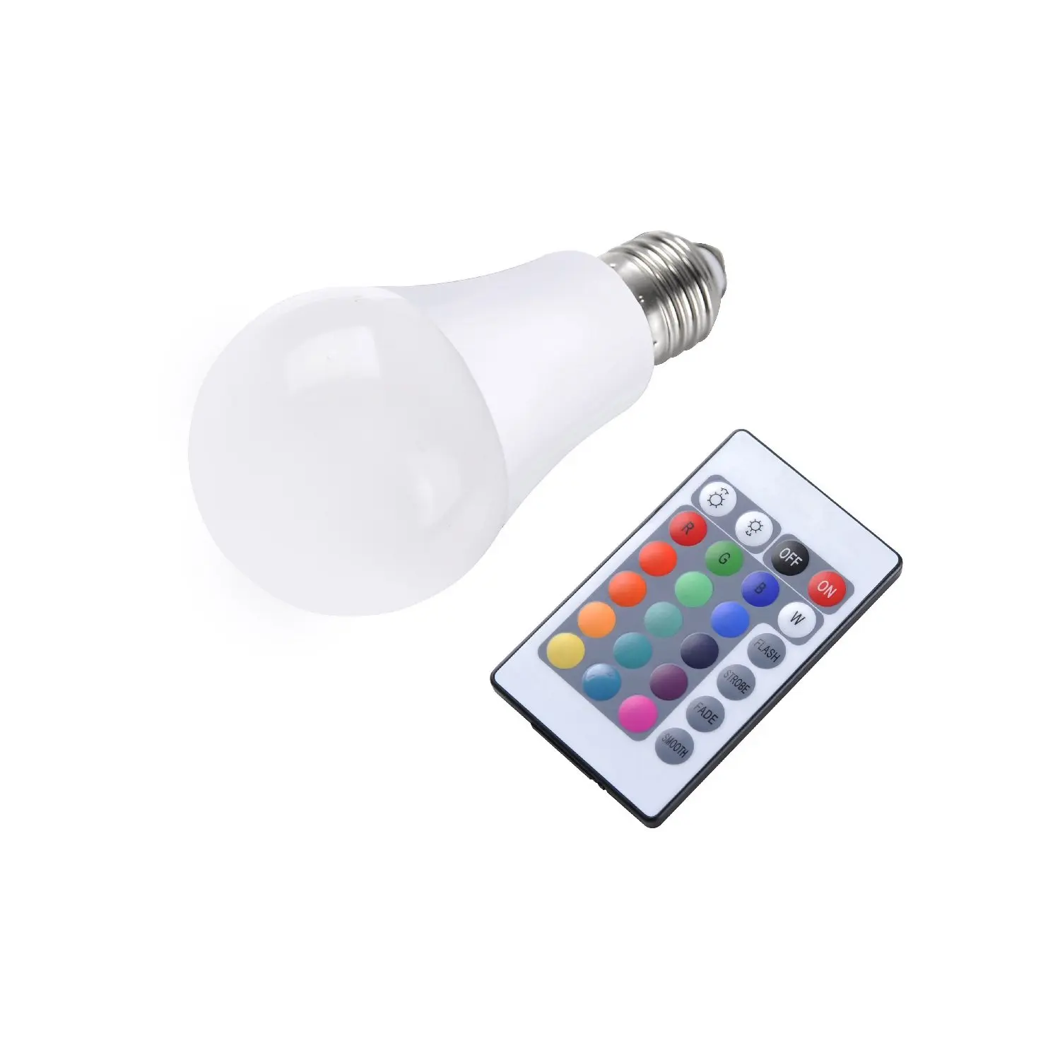Just Light. LED svítidlo E27/7,5 W, RGB a teplá bílá, pr. 60 x 110 mm