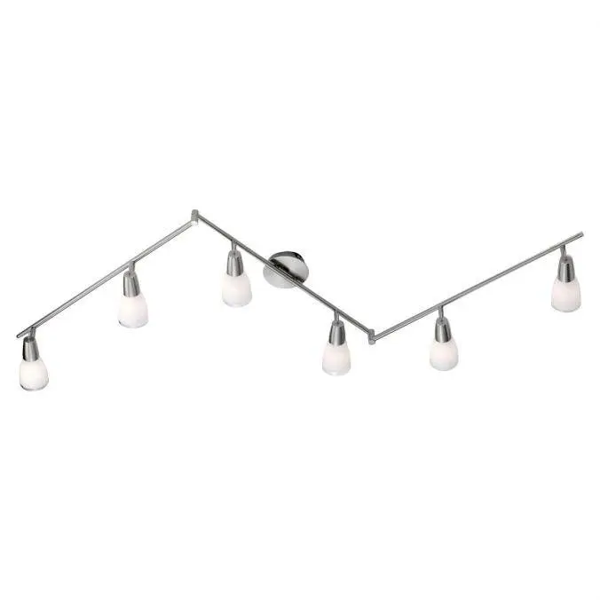 LD 11846-55 DORO Stropní svítidlo, 6-ramenné, nastavitelné, ocel 3000K - LEUCHTEN DIREKT / JUST LIGHT