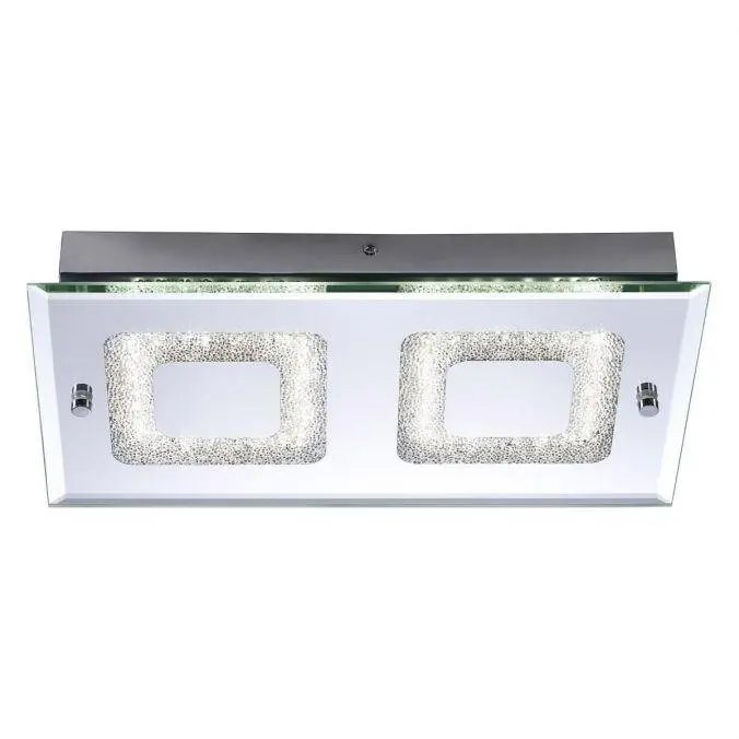 LD 11571-17 LISA LED stropní svítidlo, chrom, 2-ramenné, sklo 4000K - LEUCHTEN DIREKT / JUST LIGHT