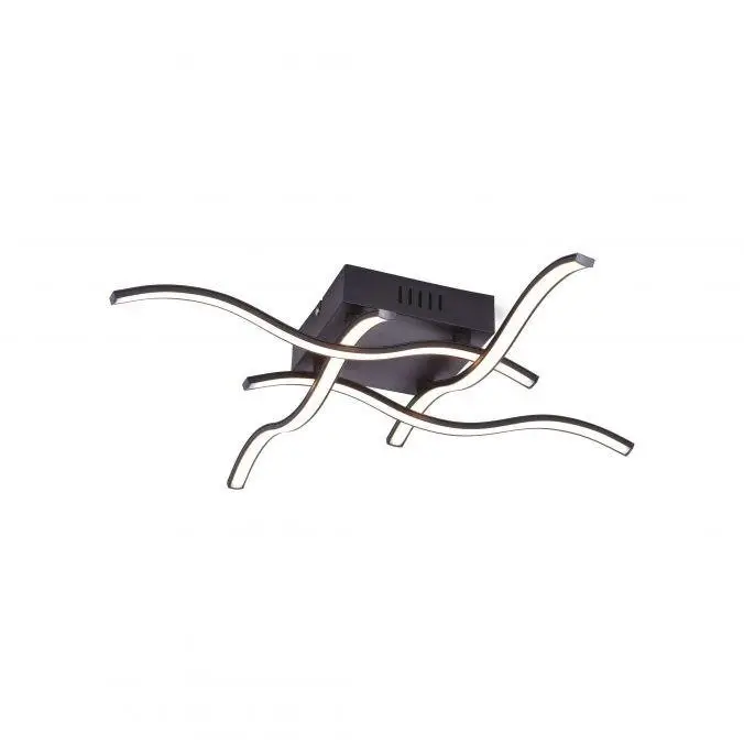 LD 15131-18 WAVE LED stropní svítidlo, černá, design vlny 3000K - LEUCHTEN DIREKT / JUST LIGHT