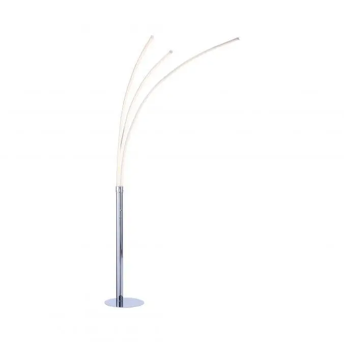 Just Light. Stojací LED lampa Maja, 18W, 2200lm, 3000K, chrom, 80 x 58 x 215 cm