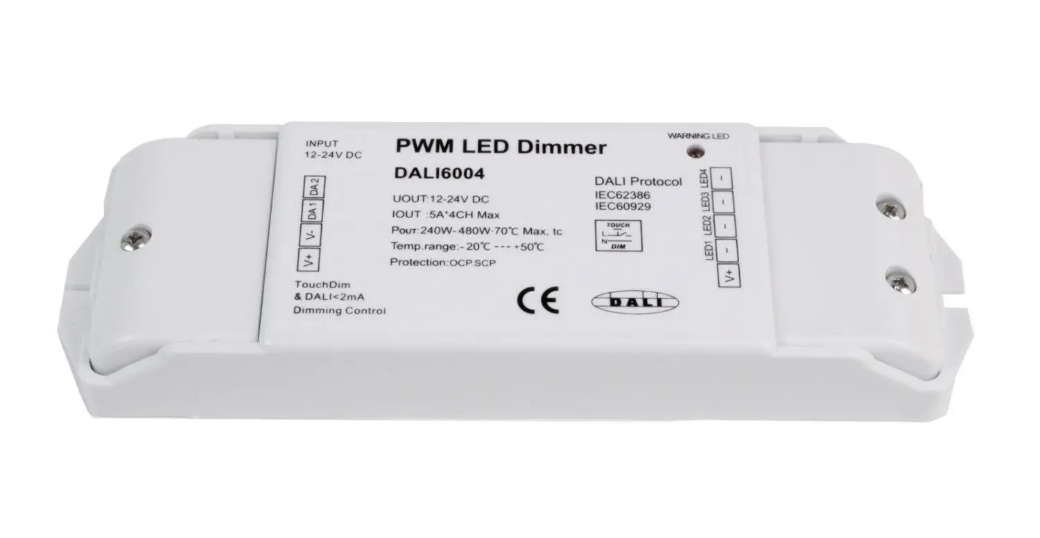 IMPR 843010 Deko-Light řídící jednotka DALI PWM stmívač CV 4CH 12/24V 5A/Channel 12-24V DC DALI-Bus nach IEC 62386 4 CH - DEKOLIGHT