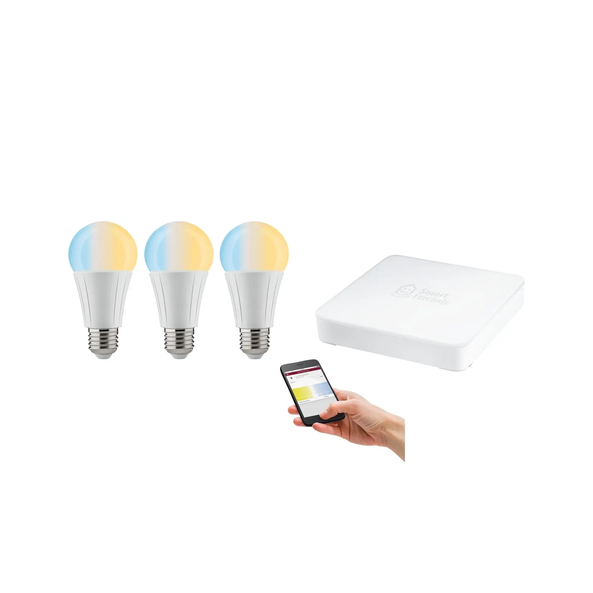 P 5001 SmartHome Starter sada Soret měnitelná bílá včetně SmartFriends Box - PAULMANN