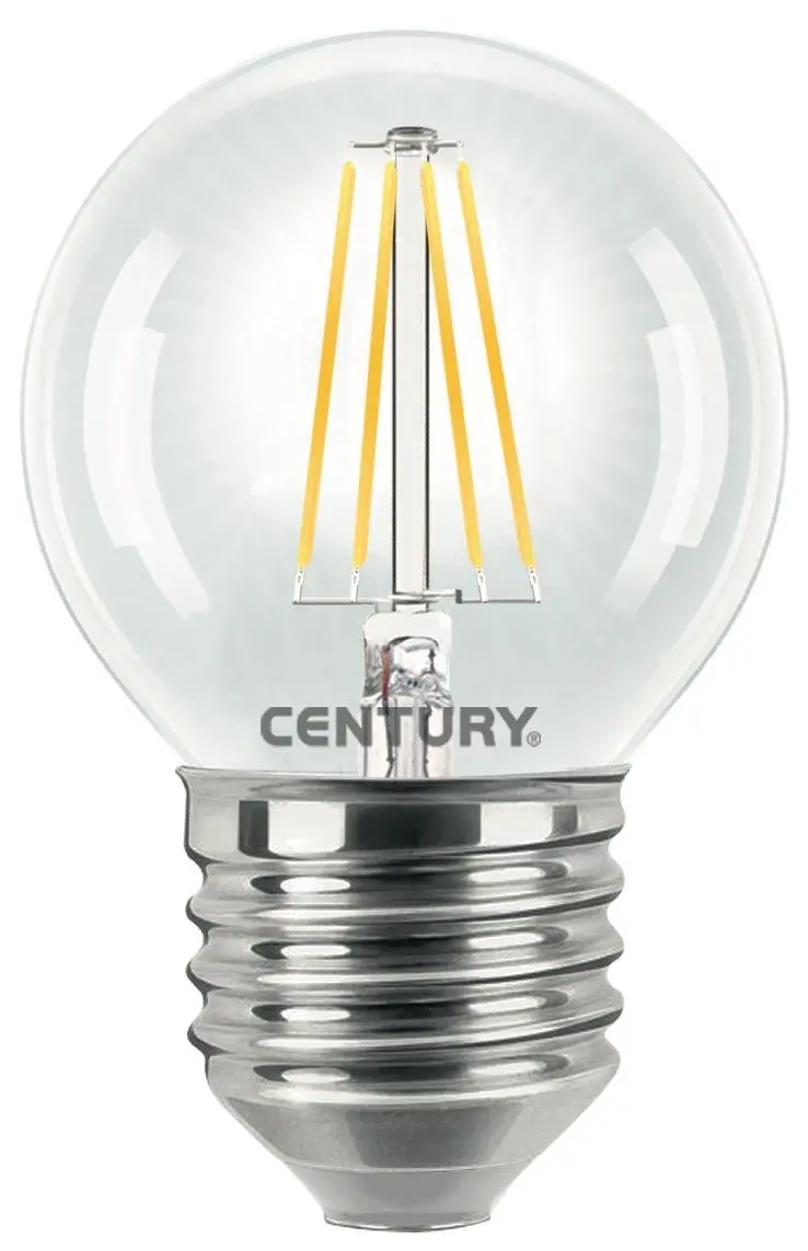 CENTURY LED FILAMENT MINI GLOBE ČIRÁ 4W E27 4000K 470Lm 360d 45x76mm IP20 CEN INH1G-042740