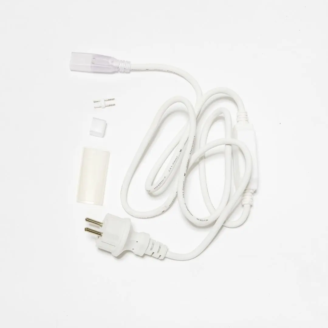DecoLED Napájecí kabel pro dvoustranný LED Neon, IP67, 1,5 m, bílý 2DNAC01