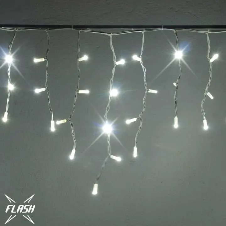DLED IFNX0305 DecoLED LED světelné krápníky, FLASH, 3x0,5m, ledově bílá, 114 diod, IP67 IFNX0305