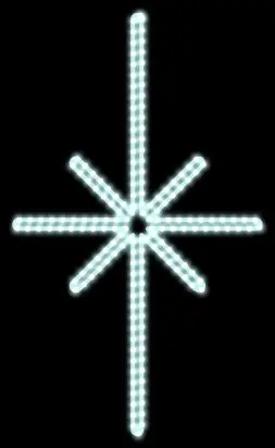 DLED EFD15S2 DecoLED LED světelný motiv hvězda Polaris,55x45cm,ledově bílá EFD15S2