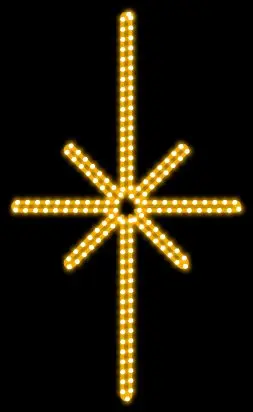 DLED EFD15WS2 DecoLED LED světelný motiv hvězda Polaris,55x45cm,teple bílá EFD15WS2