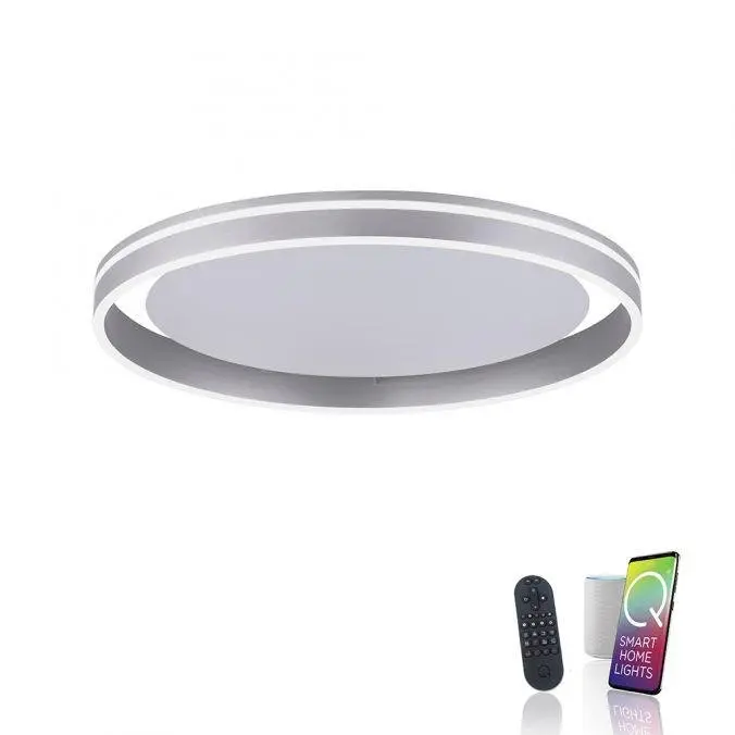 PN 8416-55 Q-VITO LED stropní svítidlo Smart-Home s měnitelnou teplotou chromatičnosti a změnou barev s pamětí a ovladačem stmívání ZigBee 2700-5000K - PAUL NEUHAUS