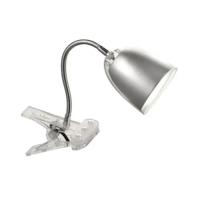 LEUCHTEN DIREKT is JUST LIGHT LED svítidlo se svorkou v oceli s nastavitelnou hlavou a teplou bílou barvou světla vč. šňůrového vypínače 3000K