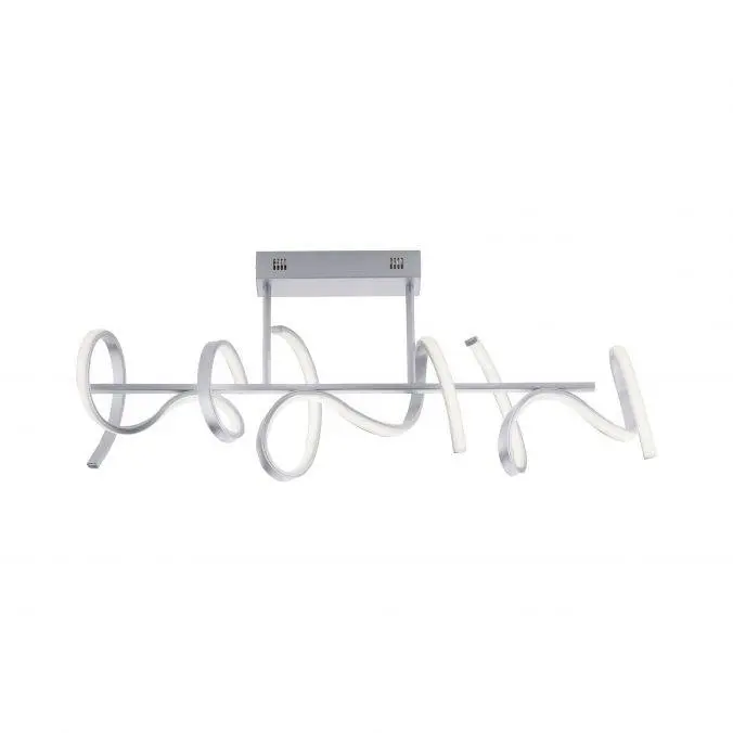 LD 19032-21 CURLS LED stropní svítidlo, stříbrná, moderní design SimplyDim 3000K - LEUCHTEN DIREKT / JUST LIGHT