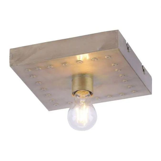 JUST LIGHT LEUCHTEN DIRECT Stropní svítidlo, zlatá-antik, vintage, 22,5x22,5 cm LD 11917-46