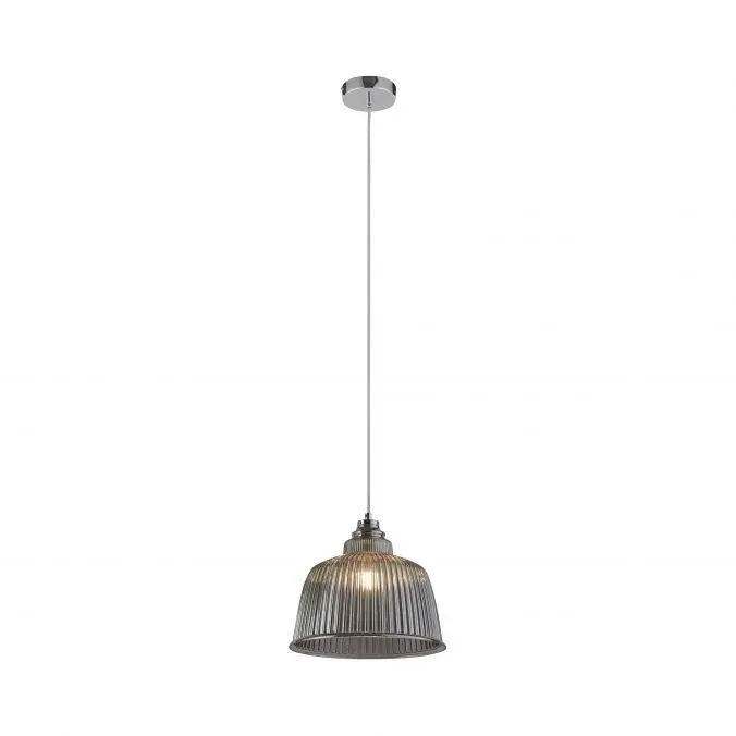 PAUL NEUHAUS Závěsné svítidlo, sklo, kouřová barva, vintage, průměr 28cm PN 8238-25