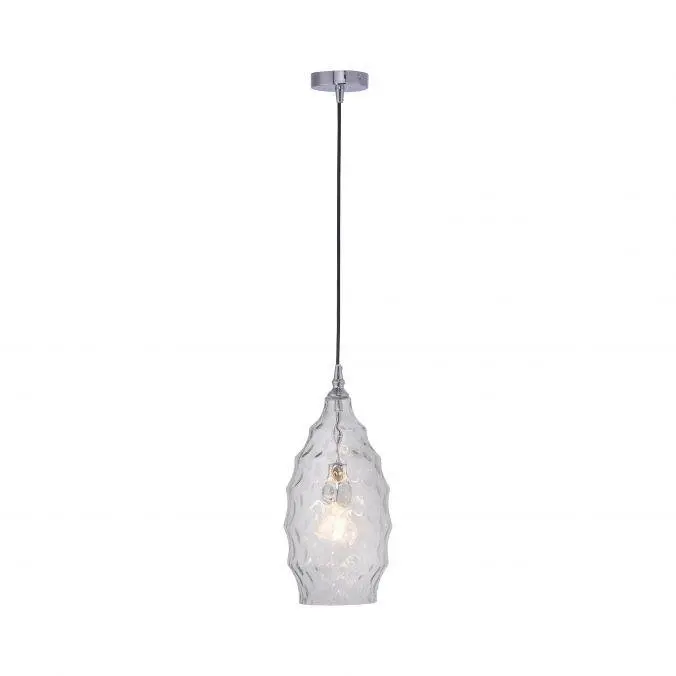 PAUL NEUHAUS Závěsné svítidlo, sklo, transparentní, retro, průměr 19cm PN 8267-00