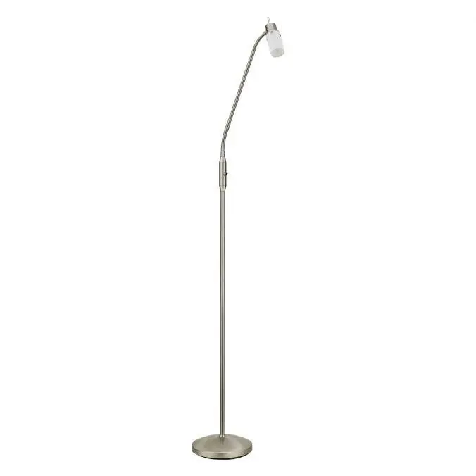 Just Light. Stojací LED lampa Max, 4W, 420lm, 3000K, ocelová, pr. 21,5 x 157 cm