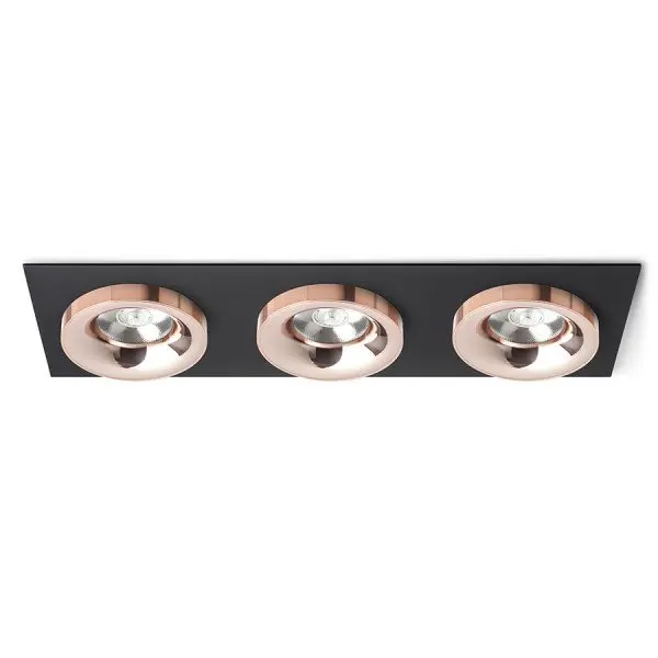 RED R13263 SHARM SQ III zápustná černá měď/měď 230V LED 3x10W 24° 3000K - RED - DESIGN RENDL