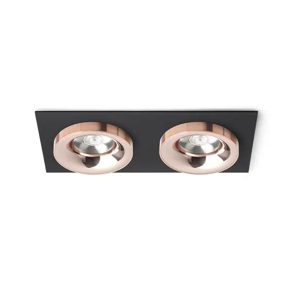 RED R13258 SHARM SQ II zápustná černá měď/měď 230V LED 2x10W 24° 3000K - RED - DESIGN RENDL