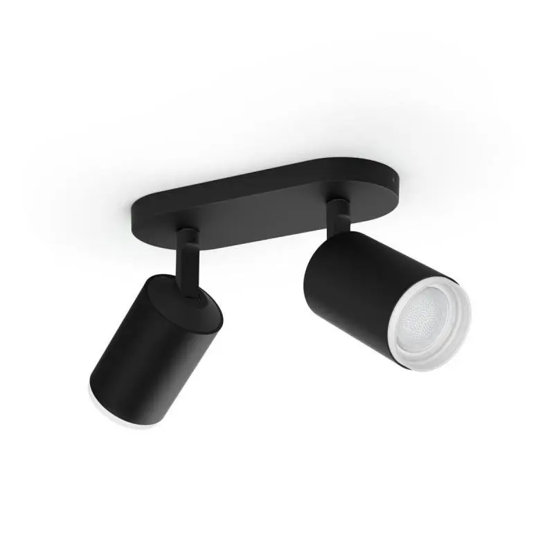 PH 50632/30/P7 Hue Fugato Bluetooth SVÍTIDLO BODOVÉ 2xGU10 5,7W 350lm 2000-6500K, černá - PHILIPS HUE (915005761401)
