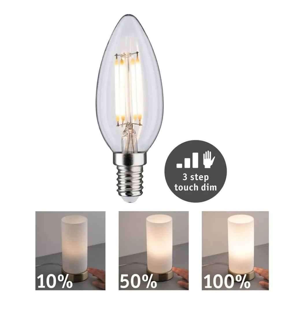 P 28738 LED svíčka 5 W E14 2.700K touch dim - PAULMANN