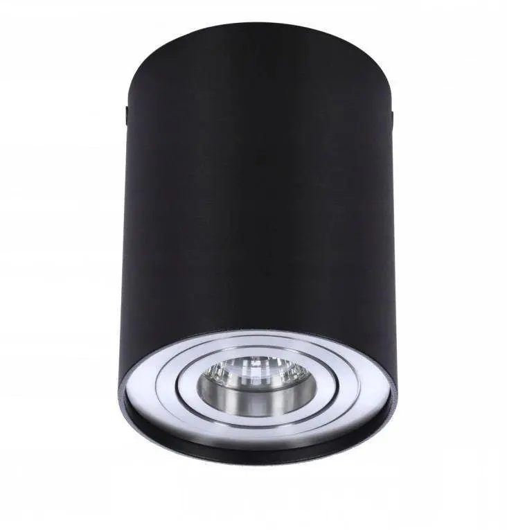 AZZ AZ0779 Stropní bodové přisazené svítidlo Azzardo Bross 1 black/aluminium AZ0779 GU10 1x50W IP20 9,6cm černo-hliníkové - AZZARDO