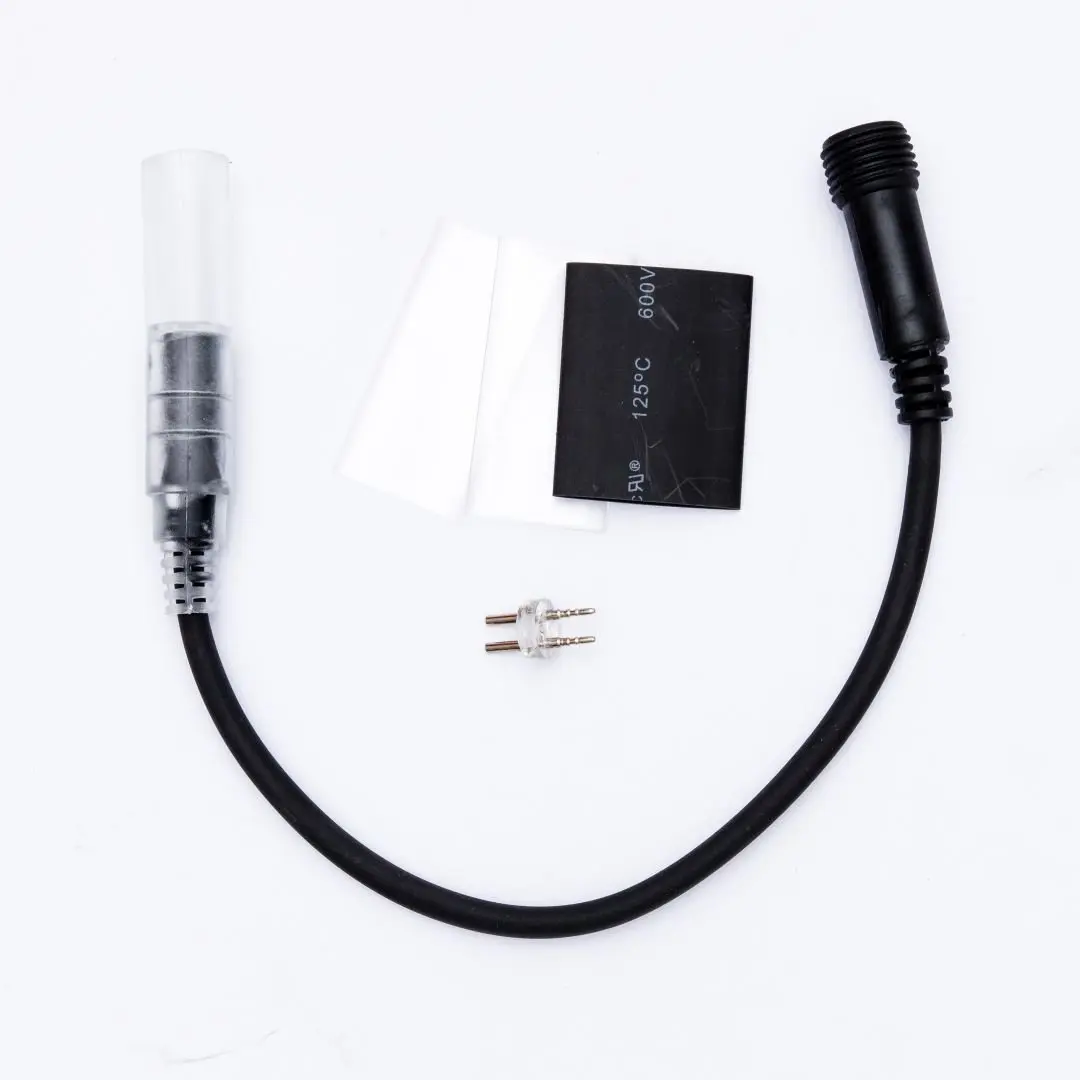 Přípojka mezi LED hadicí a Easy Fix 0,25 m, černý, samčí, IP67