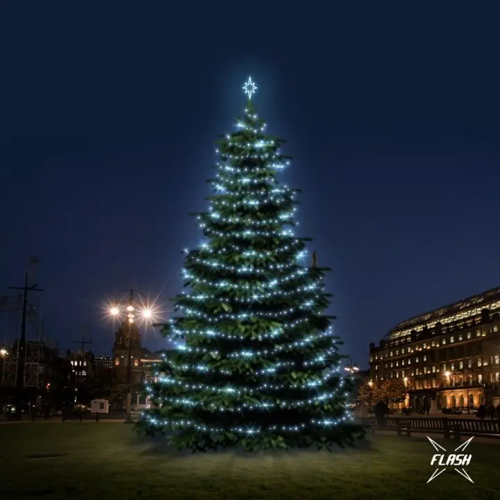 DLED TFS401 LED světelná sada na stromy vysoké 12-14m, ledová bílá s Flash