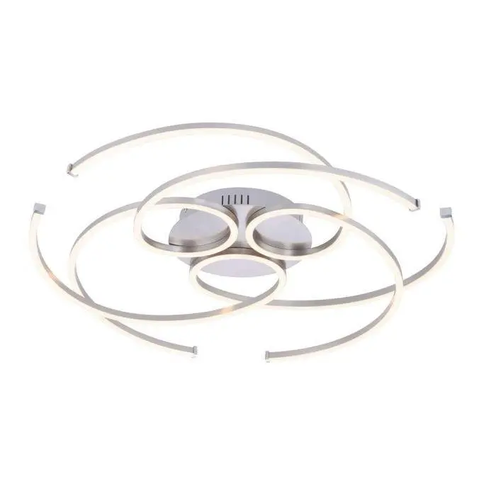 PN 8165-55 DANILO LED stropní svítidlo stmívatelné v barvě oceli SimplyDim 3000K - PAUL NEUHAUS