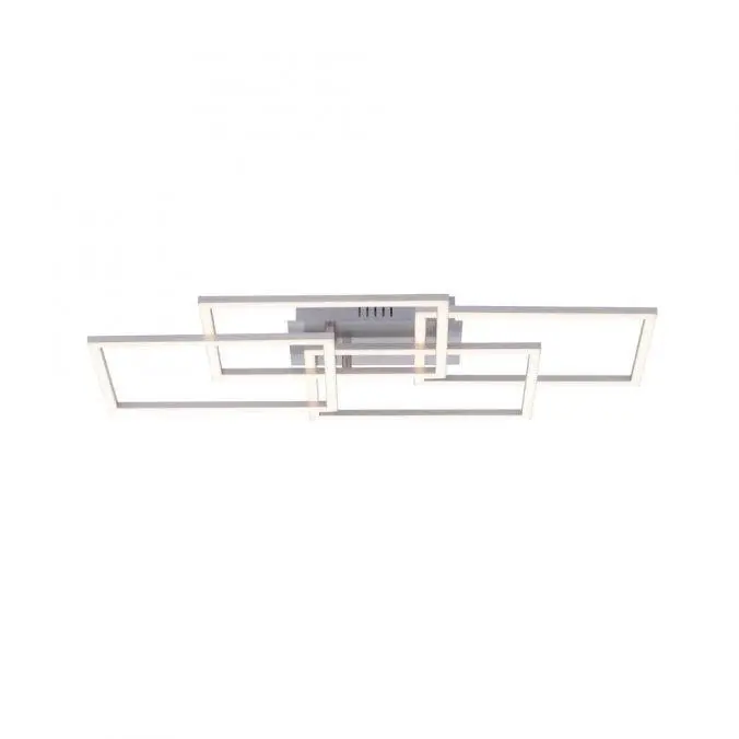 LD 14791-55 IVEN LED stropní svítidlo v barvě oceli v moderním designu a funkcí stmívání SimplyDim 3000K - LEUCHTEN DIREKT / JUST LIGHT