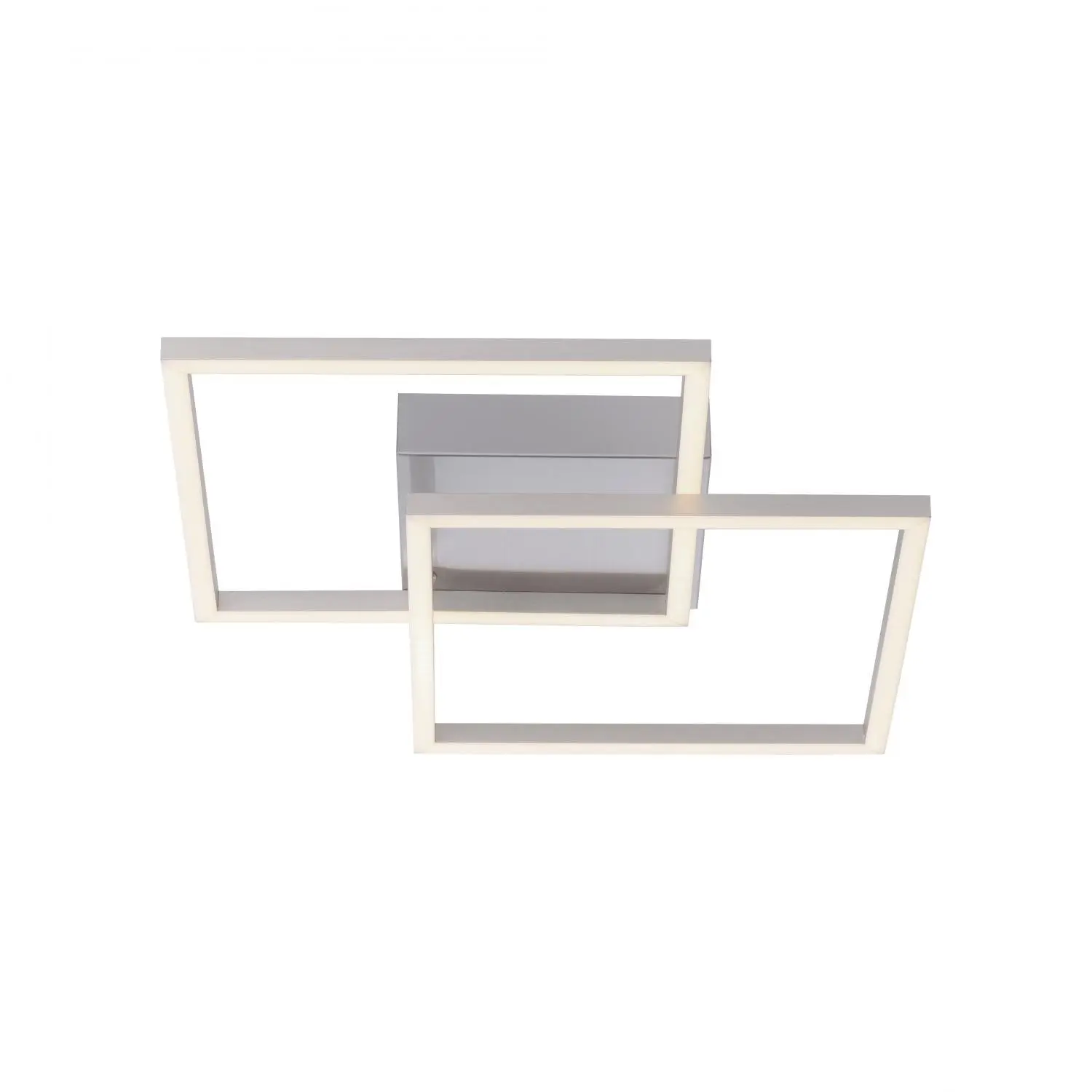 Just Light. Stropní LED svítidlo Iven, 3000 K, ocel, 35,9 x 35,9 cm