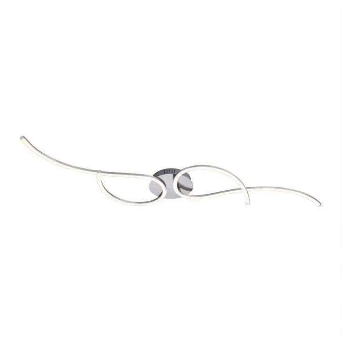 LD 15659-55 TYLER LED stropní svítidlo lineární v barvě oceli s funkcí stmívání SimplyDim 3000K - LEUCHTEN DIREKT / JUST LIGHT