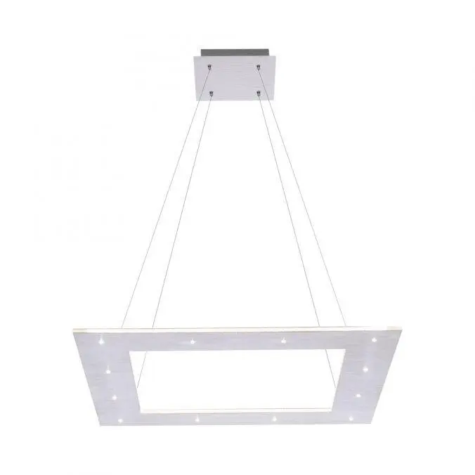 PAUL NEUHAUS PURE-COSMO LED závěsné svítidlo v barvě kartáčovaného hliníku a nastavitelnou barvou světla s dálkovým ovladačem 2700-5000K