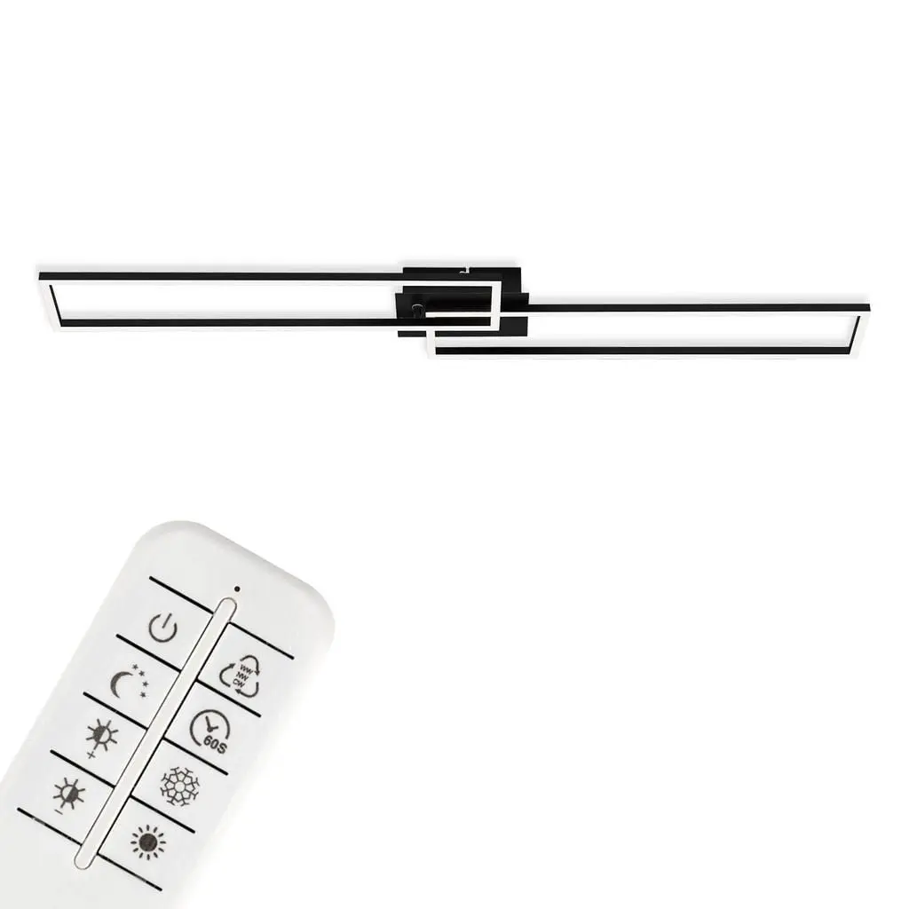 BRILO 3145-015 LED CCT rám 110 cm 2x40W 2200lm černá - BRILO
