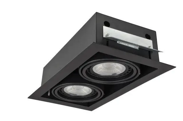 AZZ AZ2875 Stropní zápustné bodové svítidlo Azzardo Nova 2 black/black AZ2875 GU10+ADAP111/ES111 2x40/2x50W IP20 34,5cm černé - AZZARDO