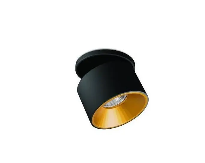 BPM Zápustné svítidlo KLIMT M LED 10W pr.100 60st. černá / zlatá 2700K 805lm PUSH stmívání