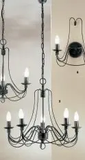 OR LU 1531/5 Závěsné svítidlo 5xE14 antik, průměr 60cm, výška 50cm - ORION
