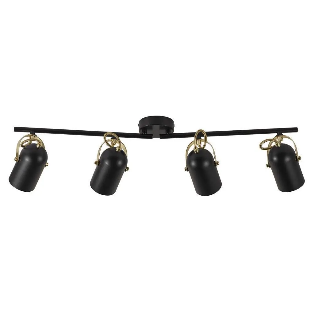 NORDLUX bodové svítidlo Lotus 4x40W E14 černá / mosaz 50130103