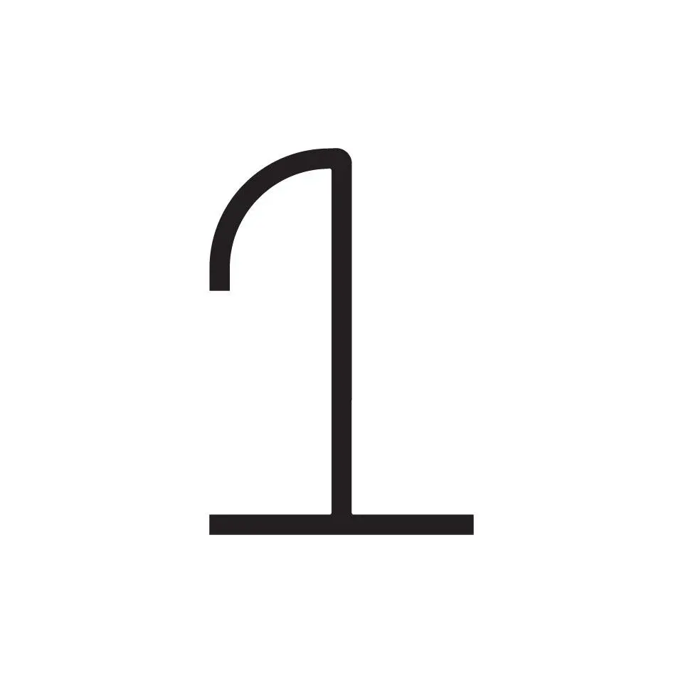 Artemide LED svítidlo Alphabet of Light Number 1 26 W 3000K nástěnné